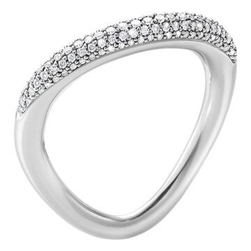 Sterling Silver Offspring Diamond Ring by Georg Jensen: 0.29 carats