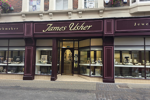 Photo showing the James Usher showroom