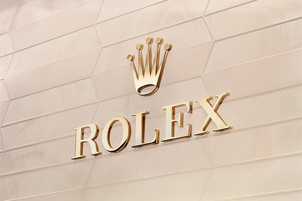 Rolex wall logo