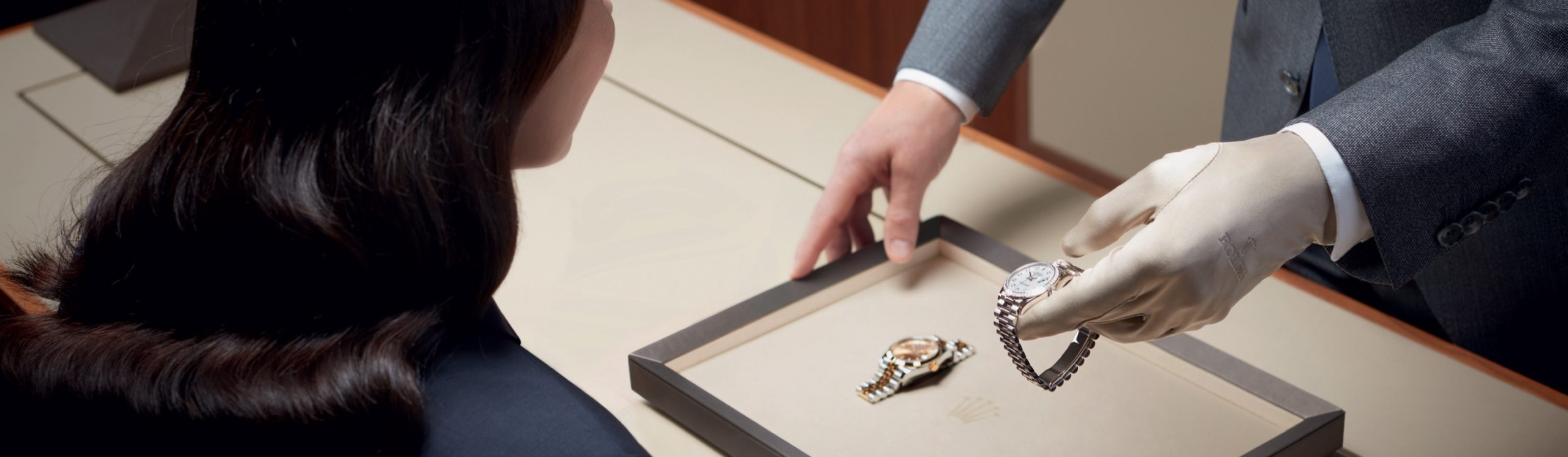 Rolex dealer and customer cover