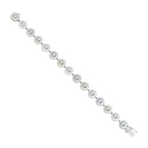 Georg Jensen, Sterling Silver White Daisy Bracelet