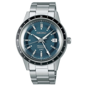 Seiko, Presage, 'Petrol Blue' Style 60s Road Trip, Automatic, GMT Men's Watch