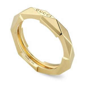 Gucci Link to Love, 18ct Yellow Gold Studded Ring