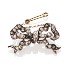 Edwardian Diamond Set Bow Brooch