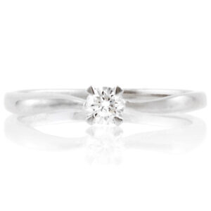 18ct White Gold Diamond Set Twist Ring