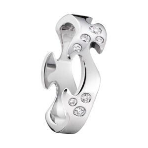Georg Jensen, 18ct White Gold Diamond Fusion Centre Ring: 0.16 carats