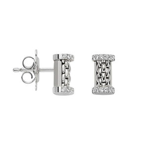 FOPE, Essentials Collection, 18ct White Gold Diamond Earrings: 0.17 carats