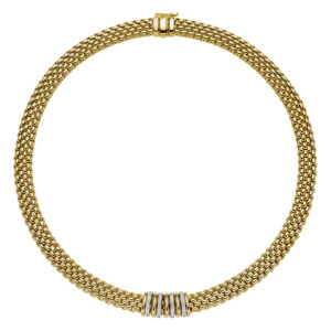 FOPE, Panorama Collection, 18ct Yellow Gold Diamond Necklace: 0.30 carats