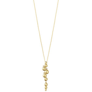 18ct Yellow Gold Moonlight Grapes Pendant & Chain by Georg Jensen: 0.05 carats