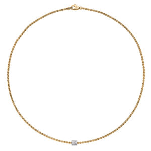 FOPE, Aria Collection, 18ct Yellow & White Gold Diamond Necklace: 0.17 carats