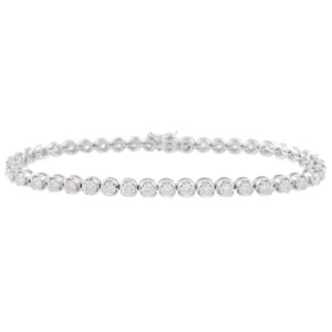 18ct White Gold Diamond Set Tennis Bracelet