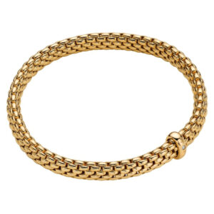 FOPE, Vendôme Collection, 18ct Yellow Gold Diamond Flex'It Bracelet: 0.01 carats
