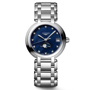 Longines, PrimaLuna Moonphase Blue Mother of Pearl & Diamonds, Quartz Women's Watch