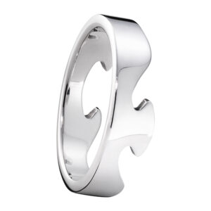 Georg Jensen, 18ct White Gold Polished Fusion End Ring