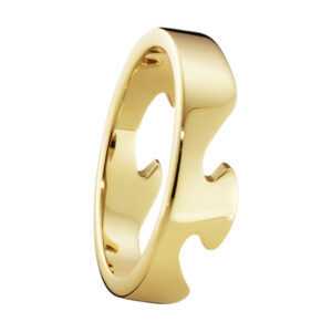 Georg Jensen, 18ct Yellow Gold Polished Fusion End Ring