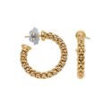 A pair of 18ct yellow gold hoop earrings for pierced ears, belonging to the FOPE Essentials Collection.