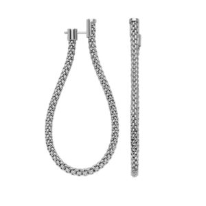 FOPE, Essentials Collection, 18ct White Gold Large Hoop Earrings
