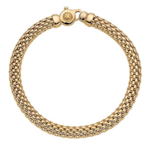 An 18ct yellow gold bracelet with a clasp, belonging to FOPE's Vendôme Collection.