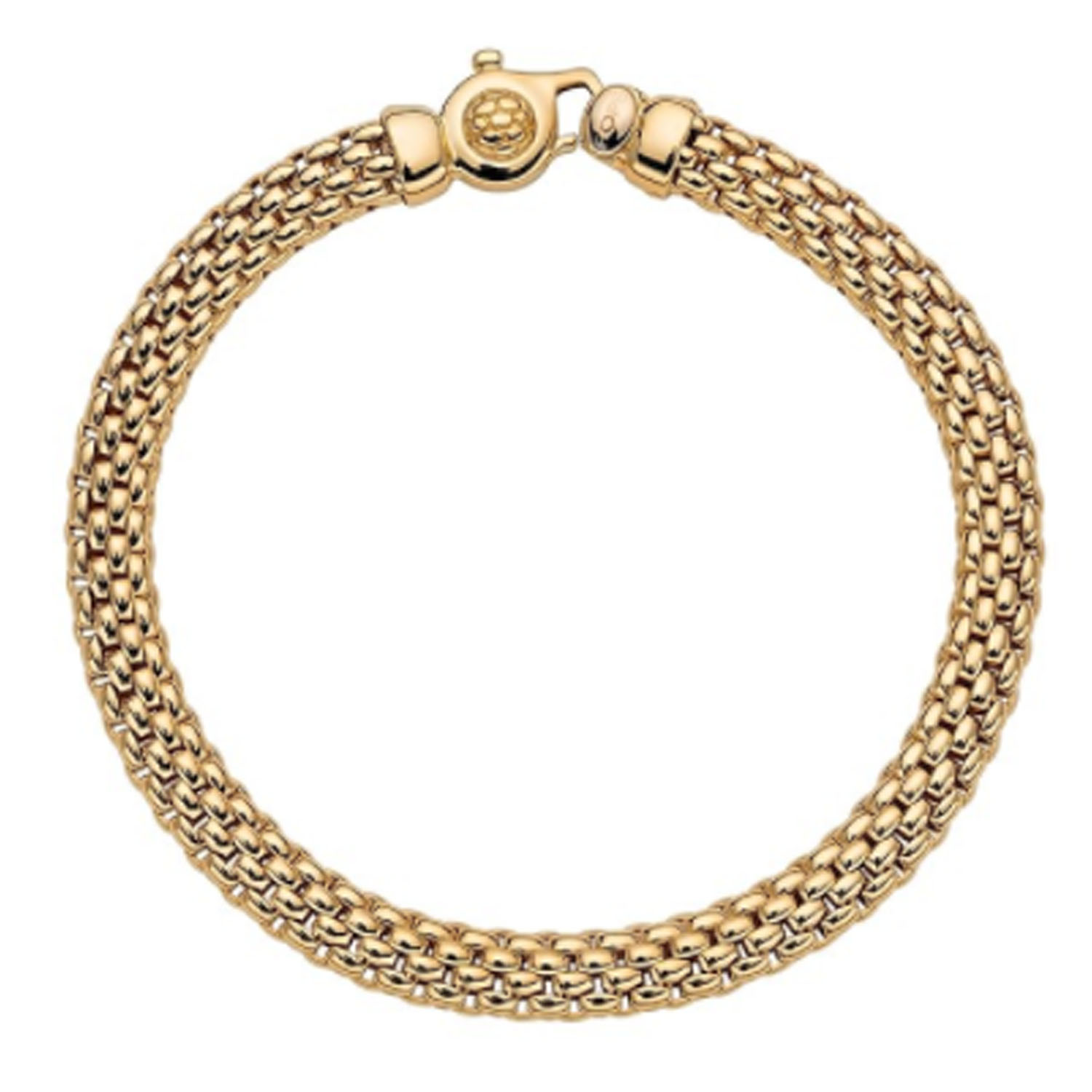 An 18ct yellow gold bracelet with a clasp, belonging to FOPE's Vendôme Collection.