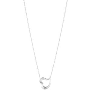 Sterling Silver 2022 Love Leaf Heart Necklace by Georg Jensen