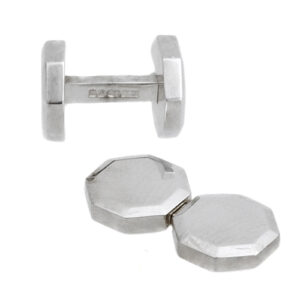 Silver Octagonal Bar Cufflinks