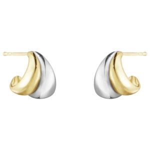 Georg Jensen, 18ct Yellow Gold & Sterling Silver Curve Earrings