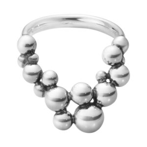 Georg Jensen, Sterling Silver Moonlight Grapes V-Shape Ring