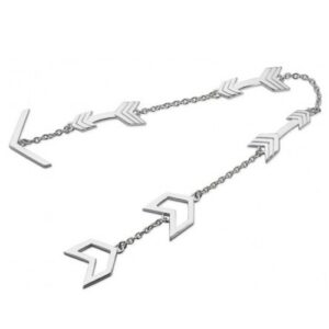 A sterling silver arrow link bracelet, belonging to Lucy Quartermaine's Arrow collection.