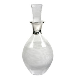 Hallmarked Silver & Frosted Glass Decanter