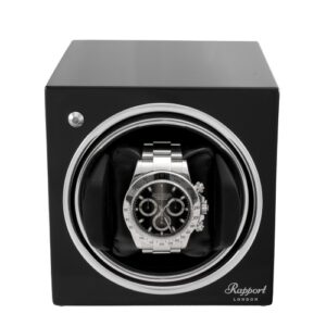 Rapport, Evo Cube Watch Winder in Midnight Black