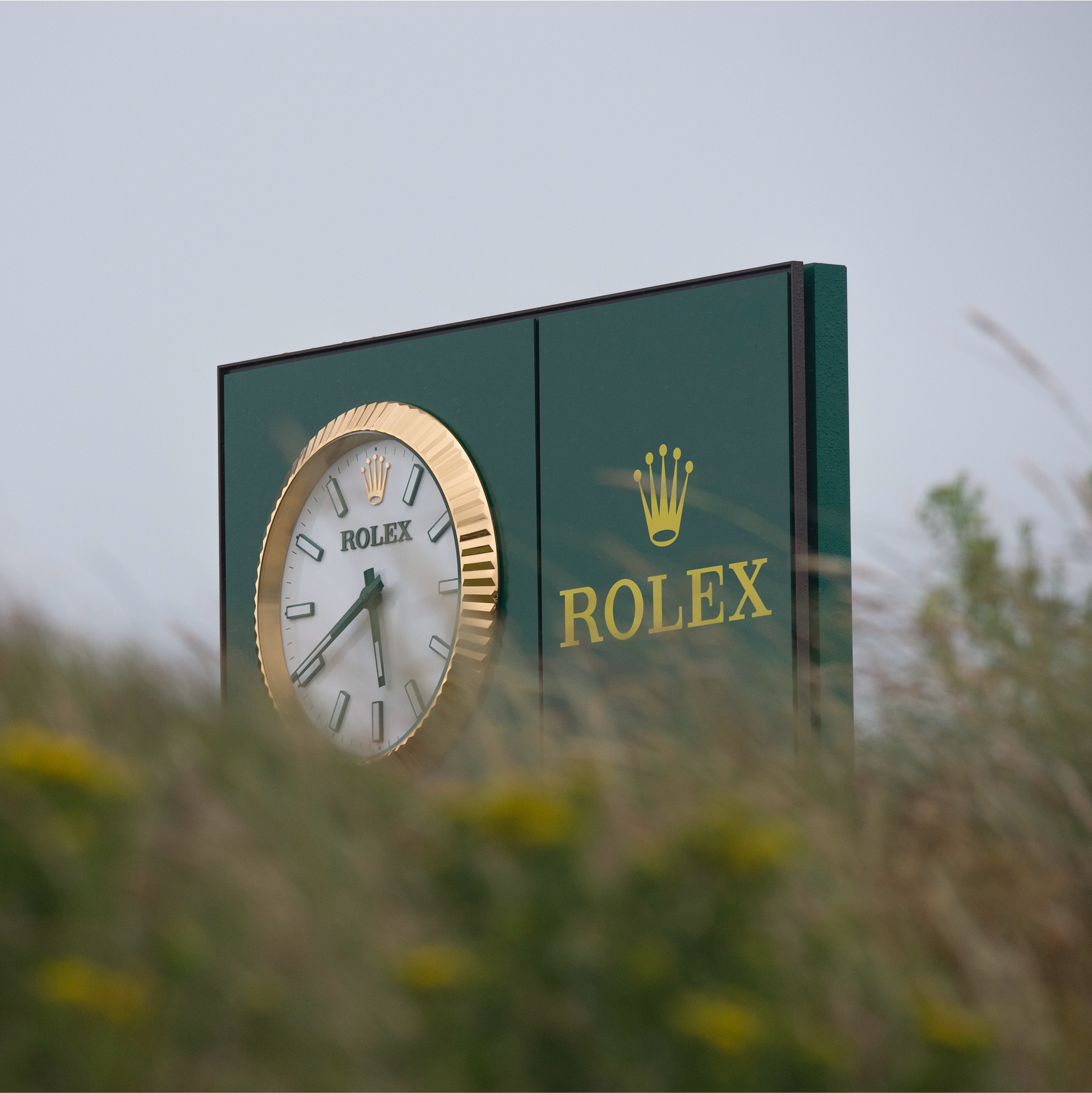 Rolex banner at The Open of golf 2024