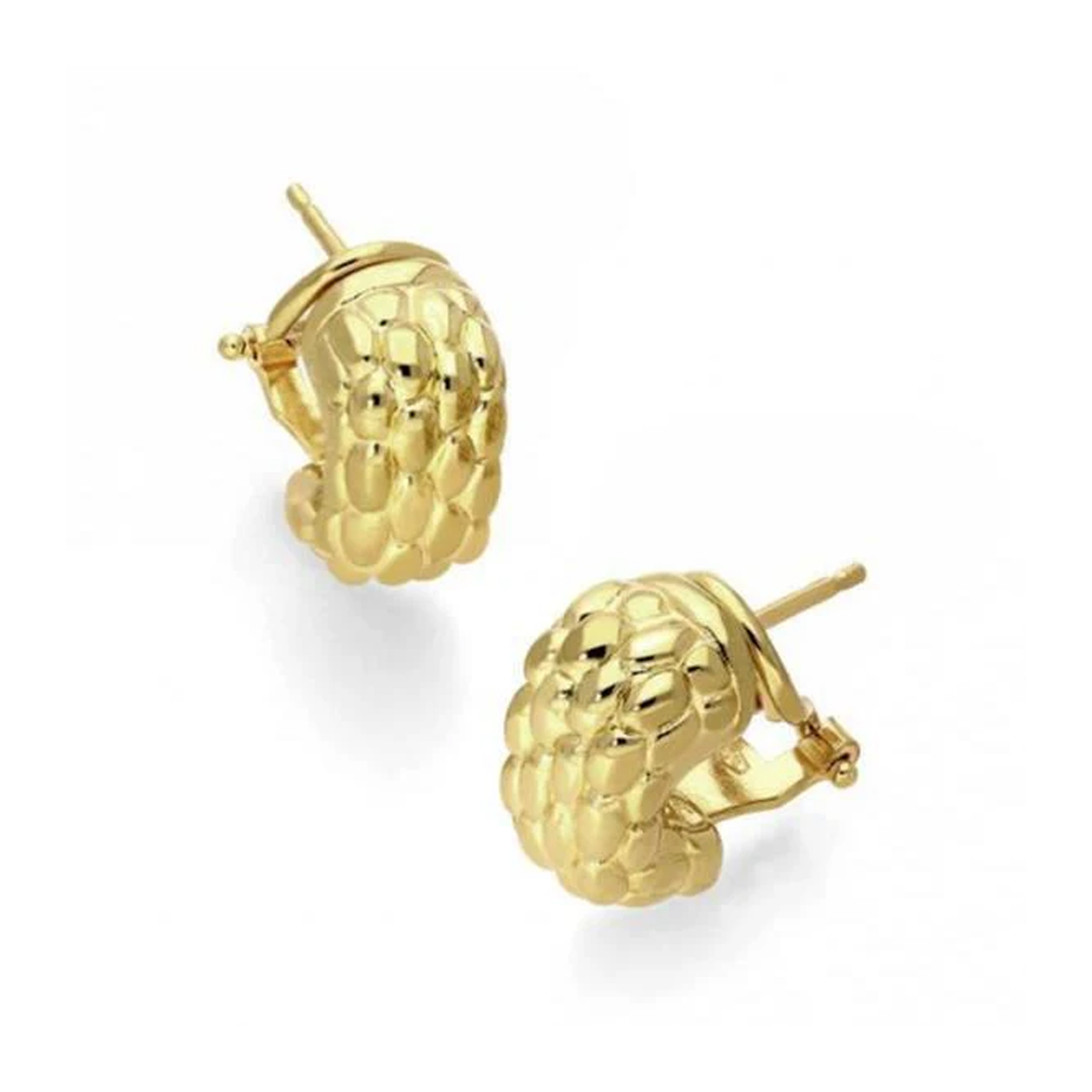 A pair of 18ct yellow gold hoop earrings for pierced ears, belonging to FOPE's Luci collection.