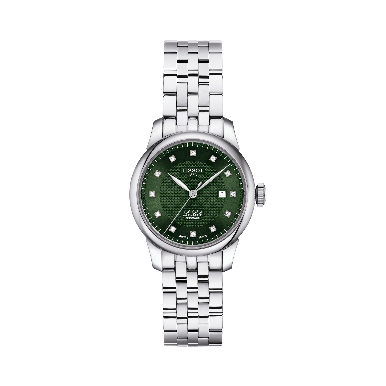 36-16-00103847 Tissot, Le Locle Lady Green Dial with Diamonds, Automatic Women's Watch