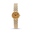 OMEGA, De Ville with a 23.5mm yellow gold case and bracelet strap featuring a yellow coloured dial.