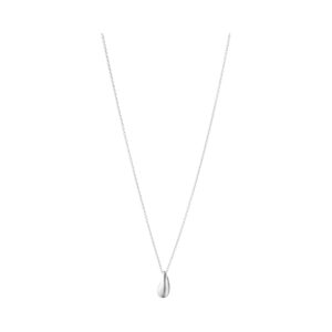 A sterling silver small reflect pendant on a chain from Georg Jensen's Reflect collection.