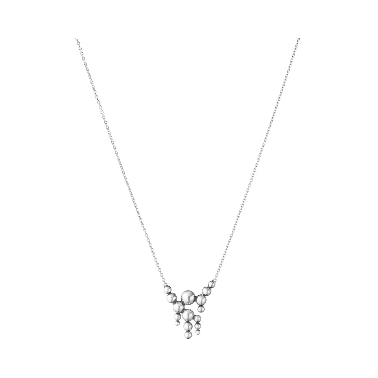 A sterling silver pendant and chain from Georg Jensen's Moonlight Grapes collection.