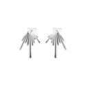 A pair of sterling silver stud earrings from Lucy Quartermaine's Shard collection, for pierced ears.