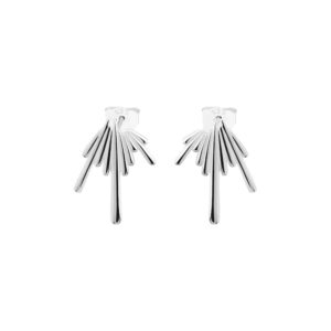 A pair of sterling silver stud earrings from Lucy Quartermaine's Shard collection, for pierced ears.