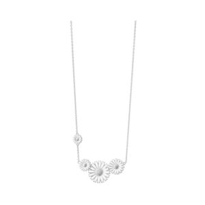 A sterling silver four white enamelled flower necklace from Georg Jensen's Daisy collection.