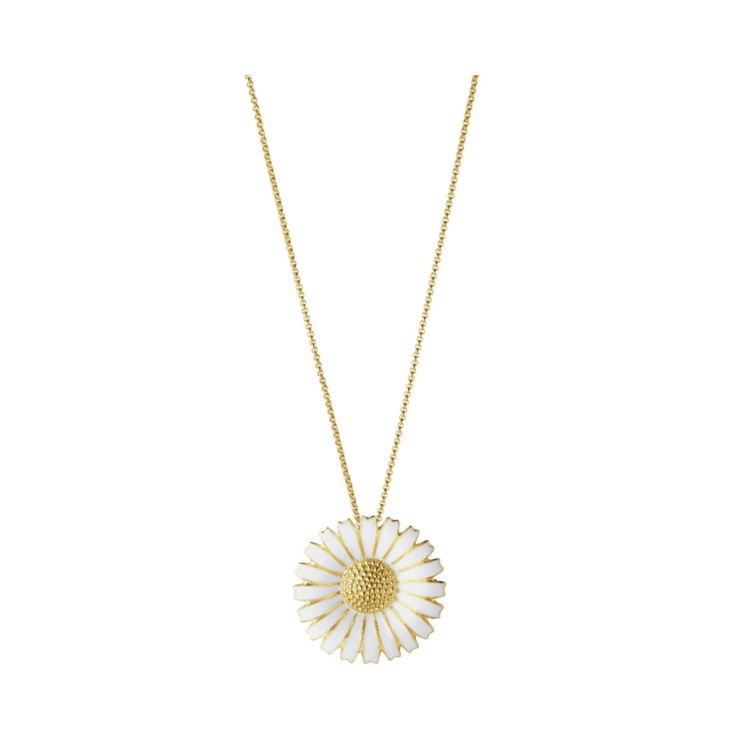Georg Jensen, Gold-Plated Sterling Silver Daisy Pendant and Brooch