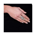 A sterling silver full air ring from Lucy Quartermaine's Elements collection.