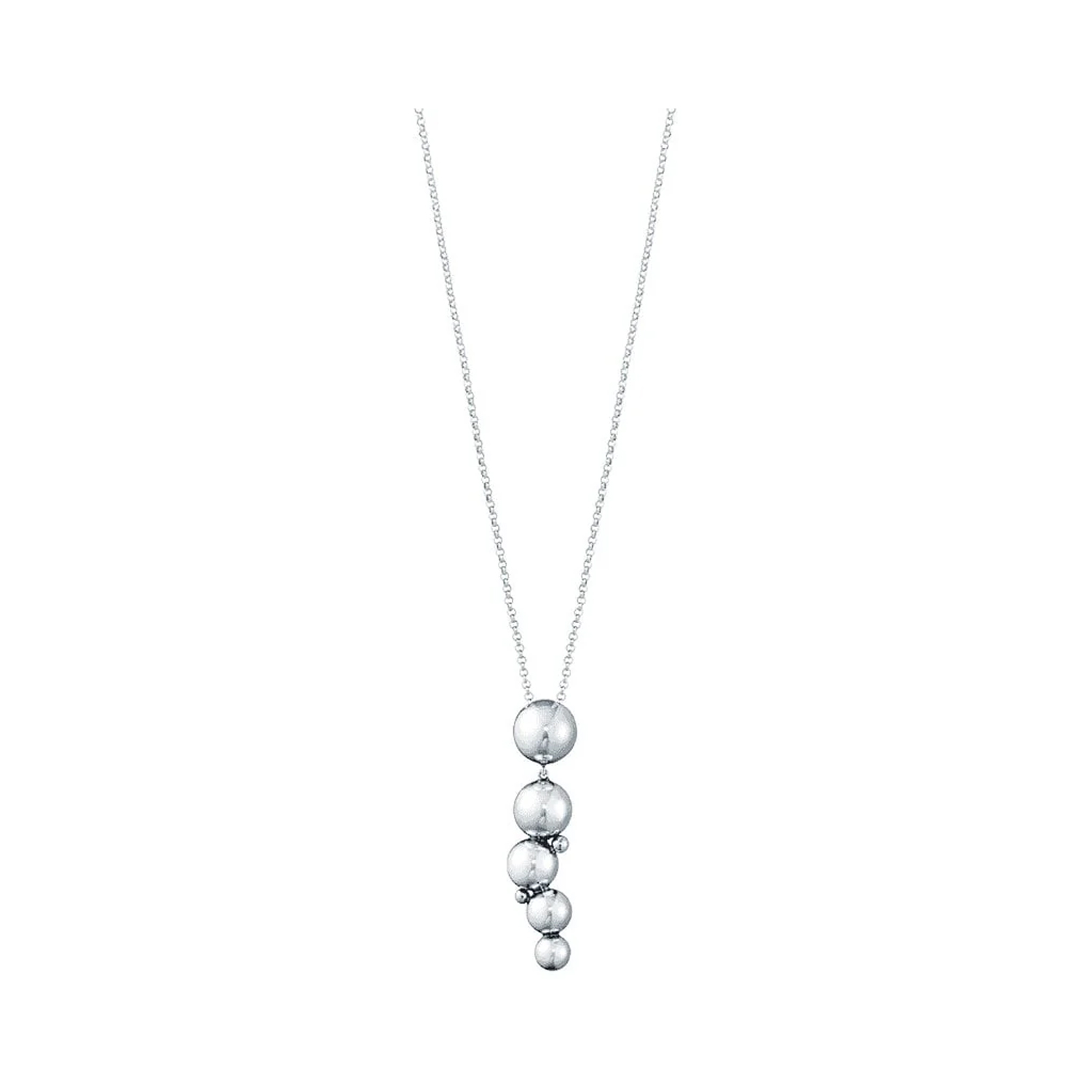 A sterling silver drop pendant and chain from Georg Jensen's Moonlight Grapes collection.