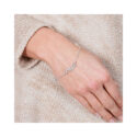 A sterling silver triple wave bracelet from Lucy Quartermaine's collection.