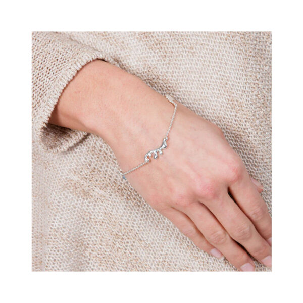 A sterling silver triple wave bracelet from Lucy Quartermaine's collection.