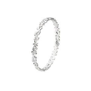 A sterling silver thin bangle from Lucy Quartermaine's Splash collection.