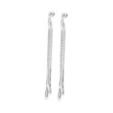A pair of sterling silver multi drop earrings from Lucy Quartermaine's Drop collection, for pierced ears.