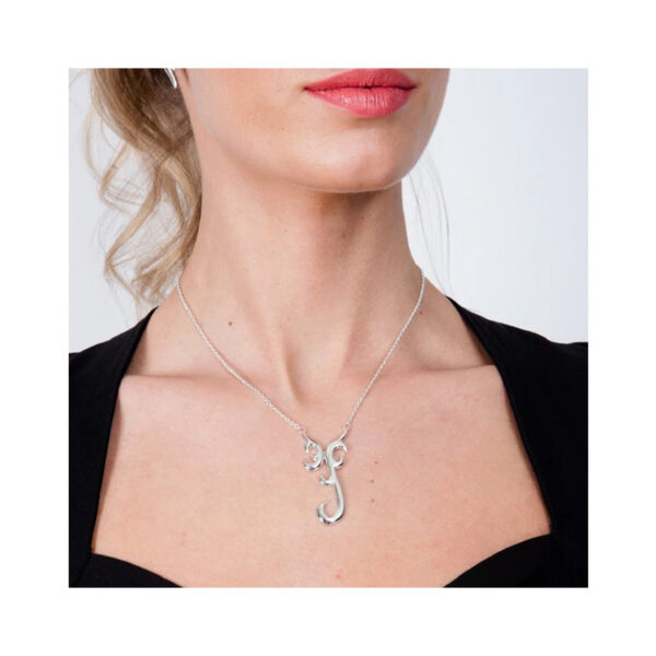 A sterling silver element air pendant and chain from Lucy Quartermaine's Elements collection.