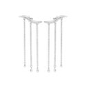 A pair of sterling silver waterfall stud earrings from Lucy Quartermaine's Waterfall collection, for pierced ears.