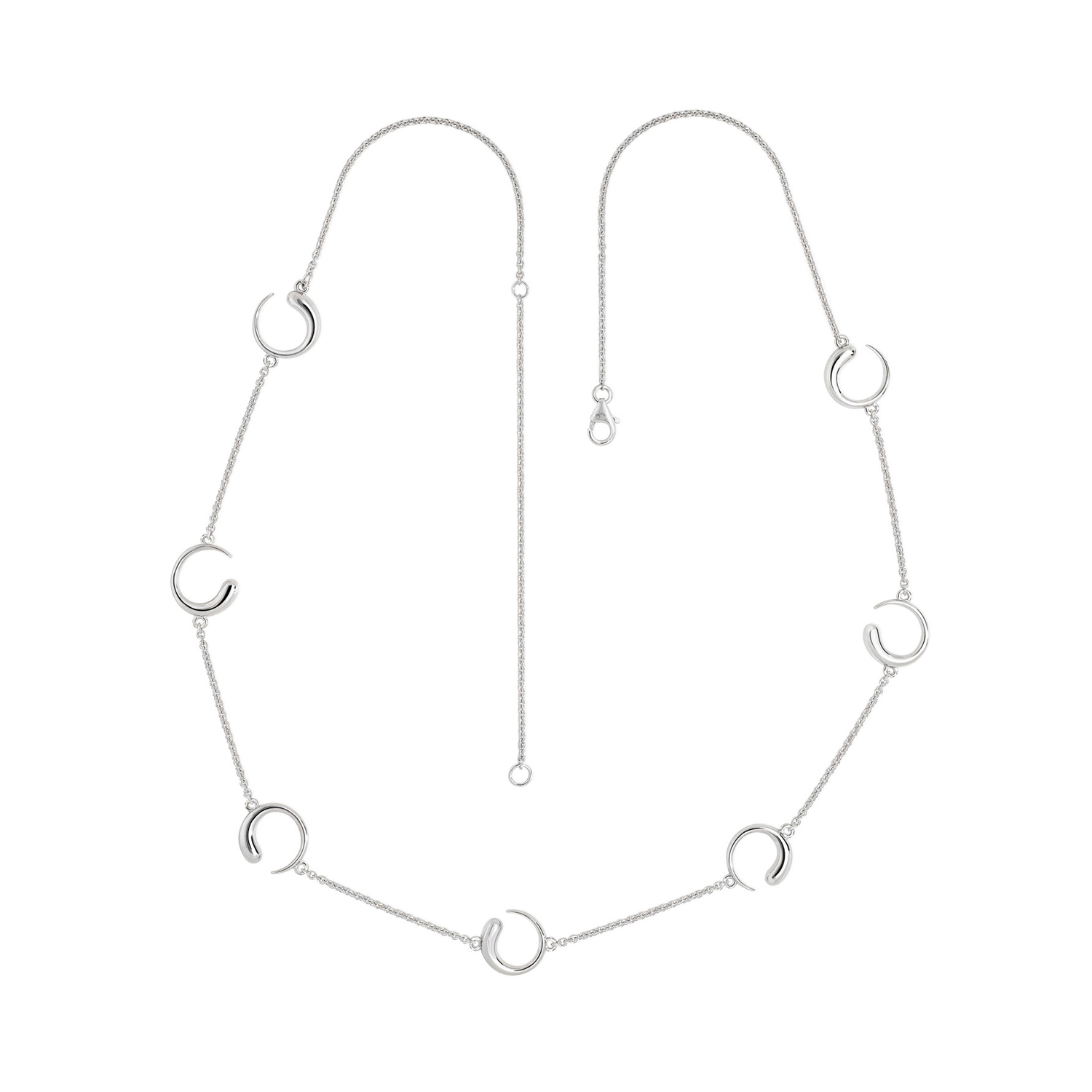 Lucy Quartermaine, Sterling Silver Luna Station Necklace.jpg A sterling silver luna station necklace from Lucy Quartermaine's Luna collection.