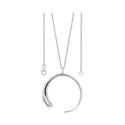 A sterling silver large luna pendant and chain from Lucy Quartermaine's Luna collection.